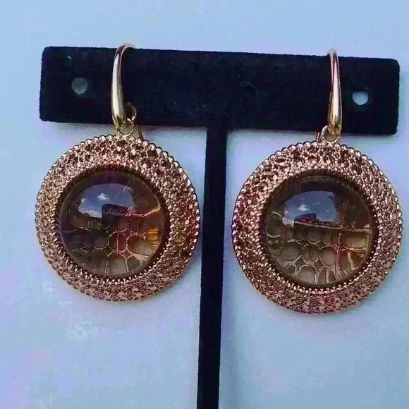 Milor Italy bronze milor Italy rose gold Tone  earrings - Picture 9 of 15